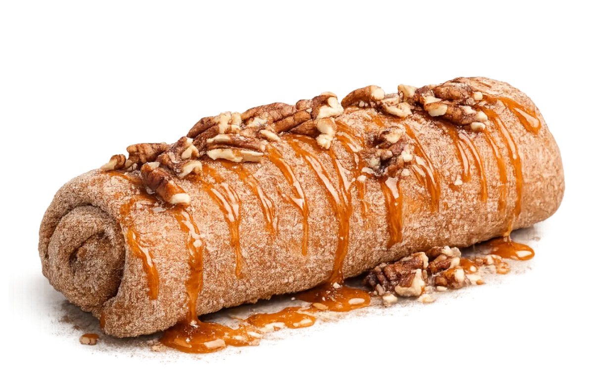 Pecan Miniella Apple Rolls with cinnamon apple filling.
